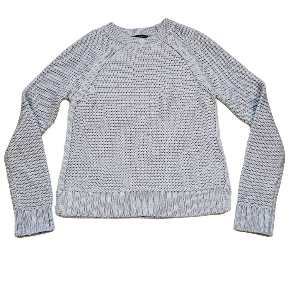 Banana Republic Wool Blend Knit Pullover Sweater Size M Womens Rib Stitch